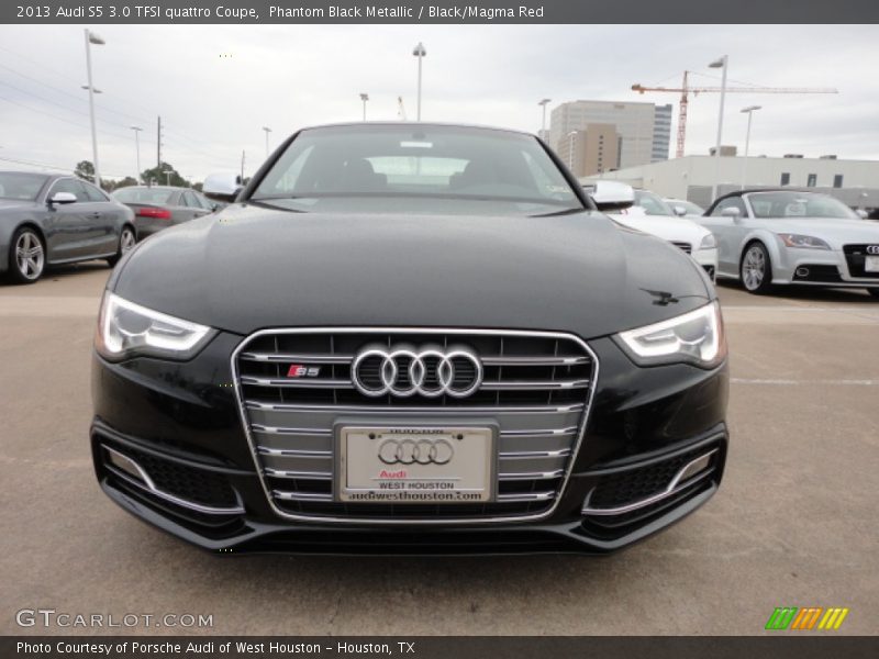 Phantom Black Metallic / Black/Magma Red 2013 Audi S5 3.0 TFSI quattro Coupe