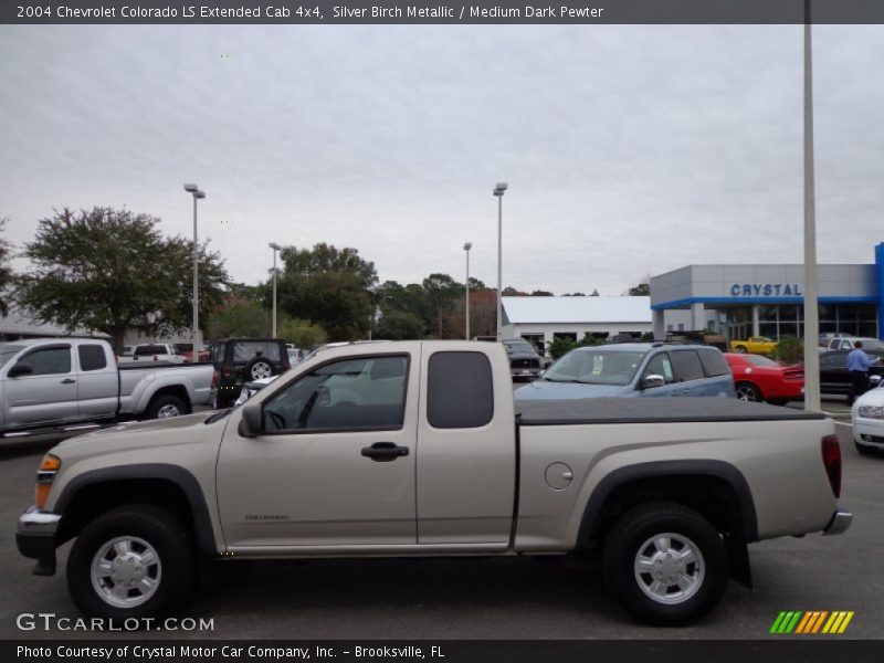 Silver Birch Metallic / Medium Dark Pewter 2004 Chevrolet Colorado LS Extended Cab 4x4