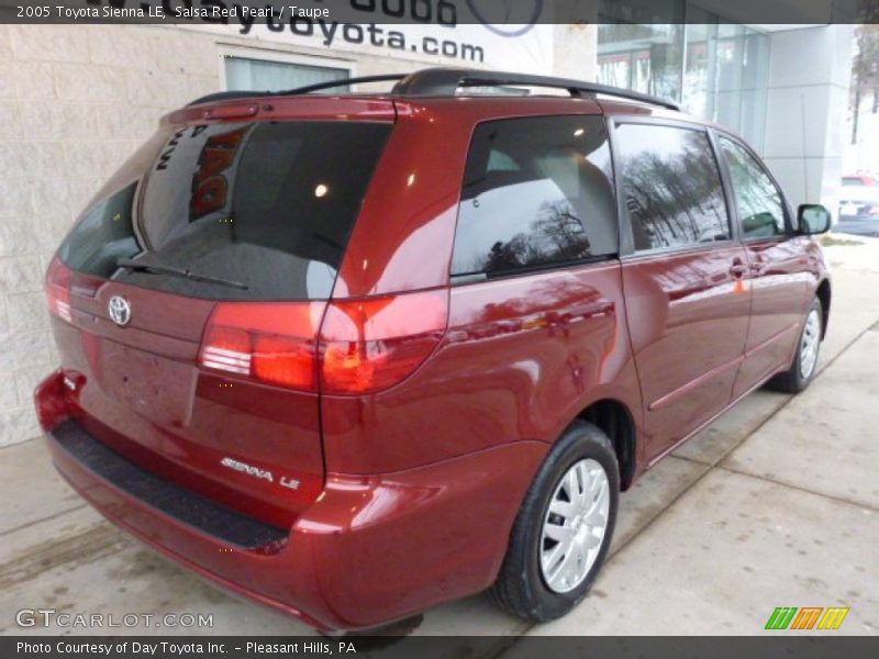 Salsa Red Pearl / Taupe 2005 Toyota Sienna LE