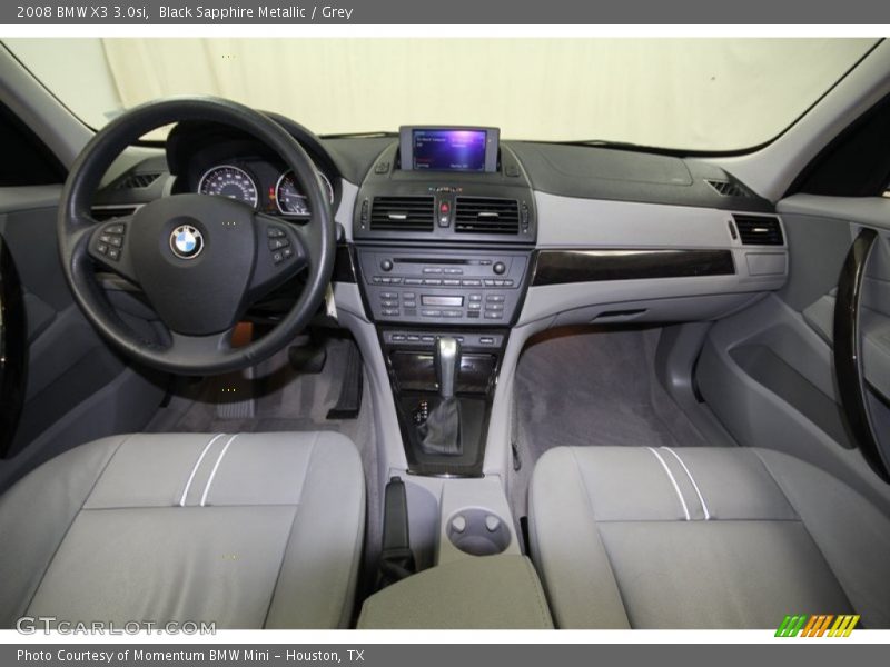 Black Sapphire Metallic / Grey 2008 BMW X3 3.0si