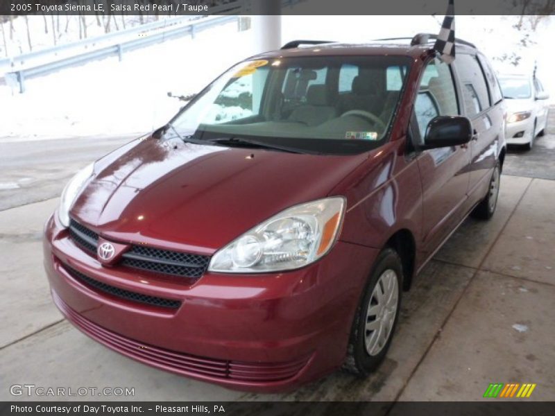 Salsa Red Pearl / Taupe 2005 Toyota Sienna LE