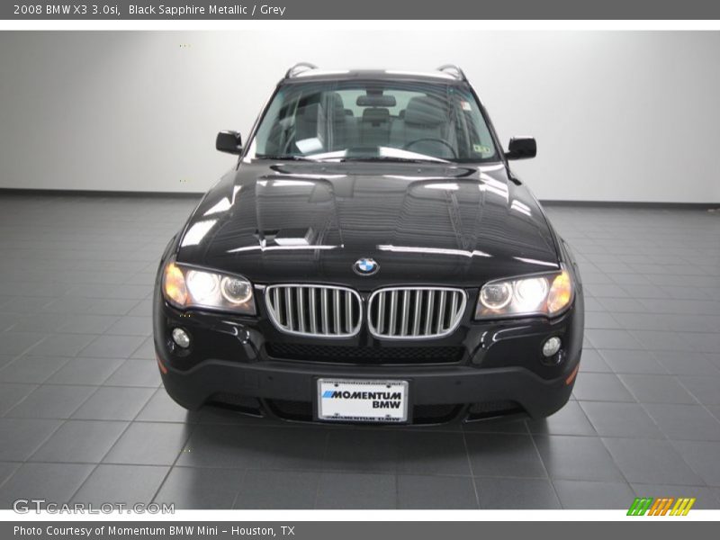 Black Sapphire Metallic / Grey 2008 BMW X3 3.0si