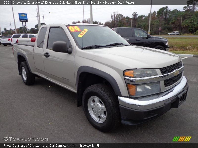Silver Birch Metallic / Medium Dark Pewter 2004 Chevrolet Colorado LS Extended Cab 4x4