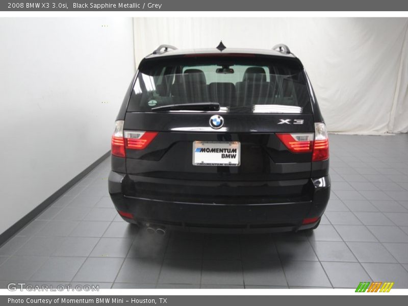 Black Sapphire Metallic / Grey 2008 BMW X3 3.0si