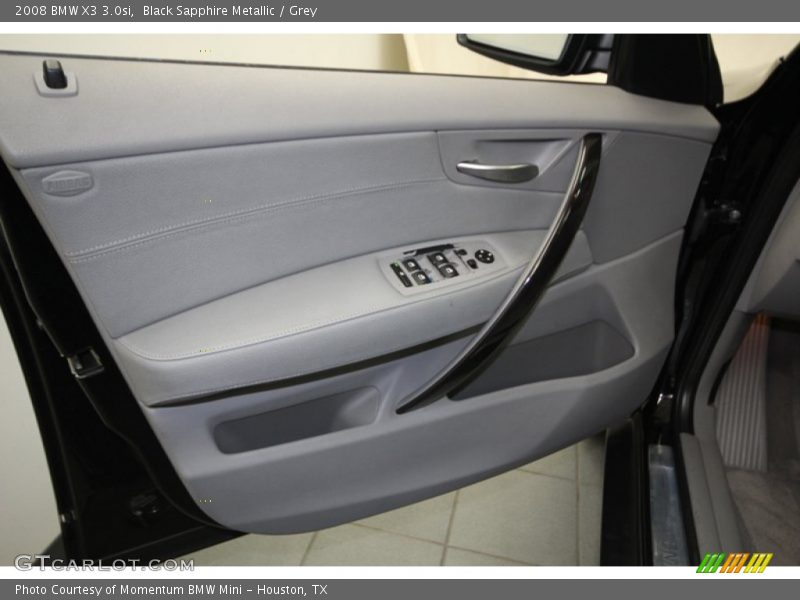 Black Sapphire Metallic / Grey 2008 BMW X3 3.0si