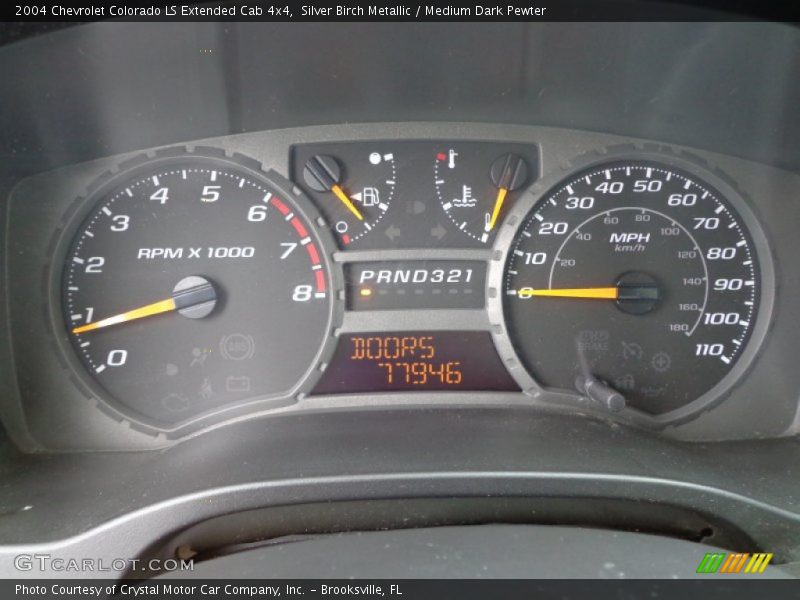 Silver Birch Metallic / Medium Dark Pewter 2004 Chevrolet Colorado LS Extended Cab 4x4