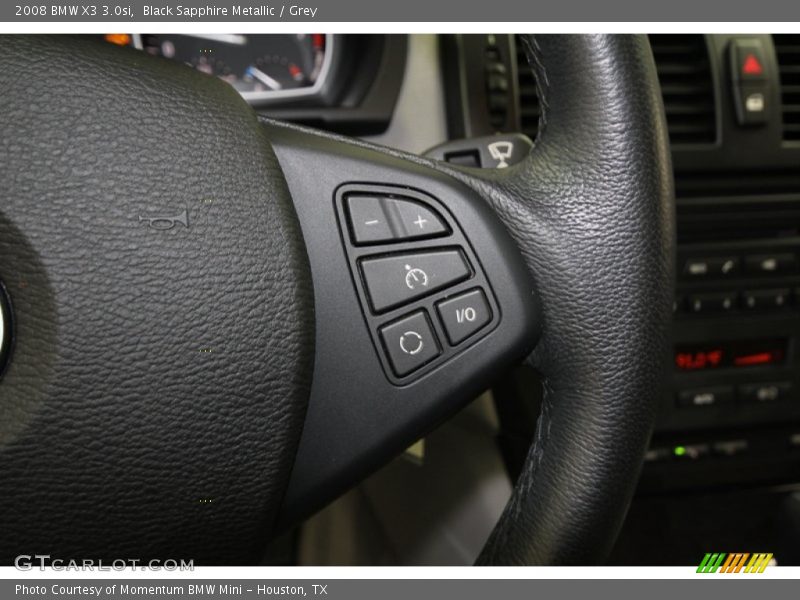 Black Sapphire Metallic / Grey 2008 BMW X3 3.0si