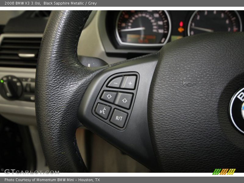 Black Sapphire Metallic / Grey 2008 BMW X3 3.0si