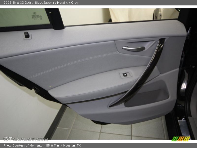 Black Sapphire Metallic / Grey 2008 BMW X3 3.0si