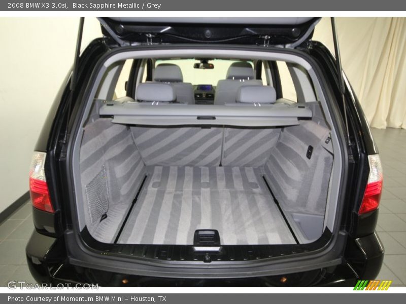 Black Sapphire Metallic / Grey 2008 BMW X3 3.0si