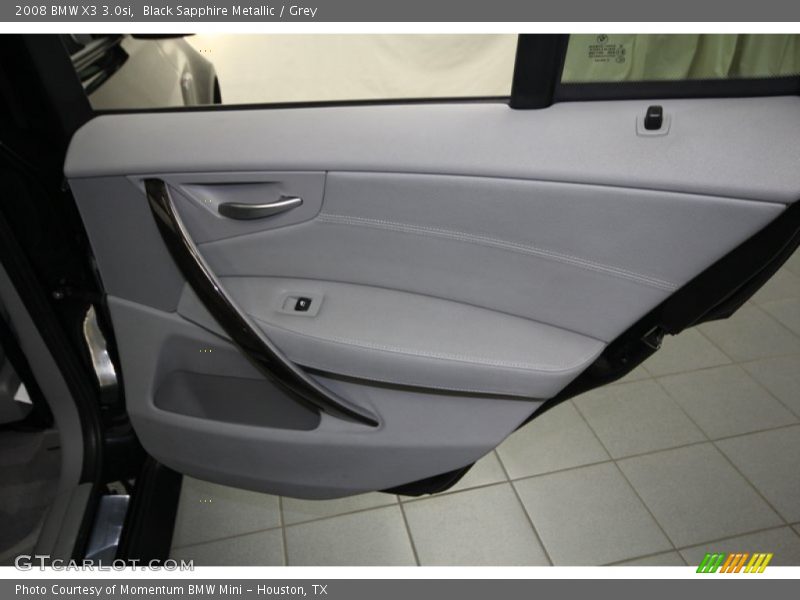 Black Sapphire Metallic / Grey 2008 BMW X3 3.0si
