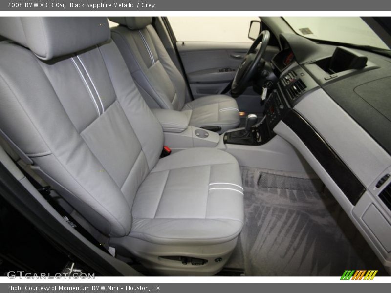 Black Sapphire Metallic / Grey 2008 BMW X3 3.0si