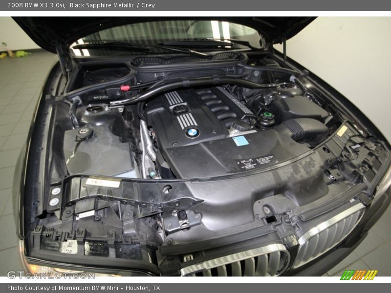 Black Sapphire Metallic / Grey 2008 BMW X3 3.0si