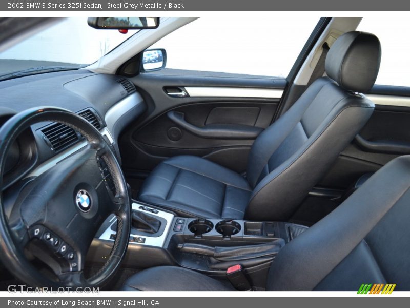 Steel Grey Metallic / Black 2002 BMW 3 Series 325i Sedan