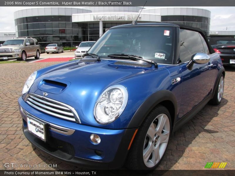 Hyper Blue Metallic / Black/Panther Black 2006 Mini Cooper S Convertible