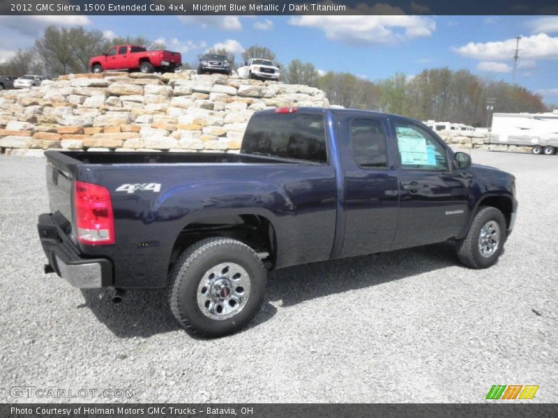 Midnight Blue Metallic / Dark Titanium 2012 GMC Sierra 1500 Extended Cab 4x4