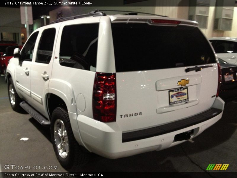 Summit White / Ebony 2012 Chevrolet Tahoe Z71