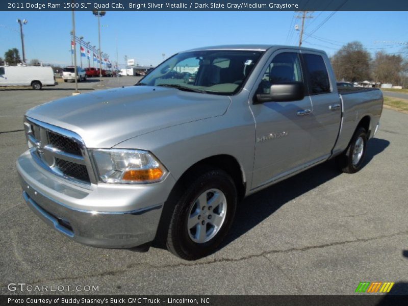 Bright Silver Metallic / Dark Slate Gray/Medium Graystone 2011 Dodge Ram 1500 SLT Quad Cab