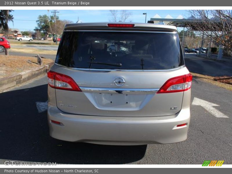 Titanium Beige / Beige 2012 Nissan Quest 3.5 LE