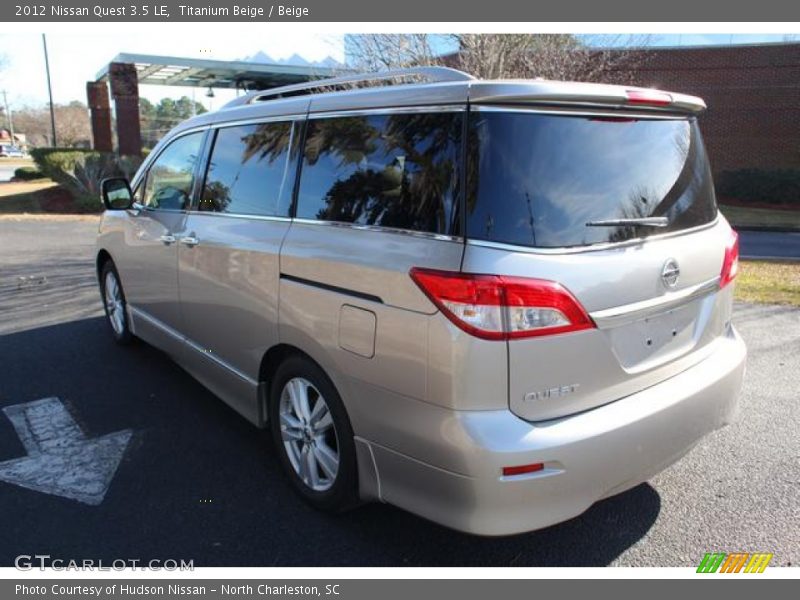 Titanium Beige / Beige 2012 Nissan Quest 3.5 LE