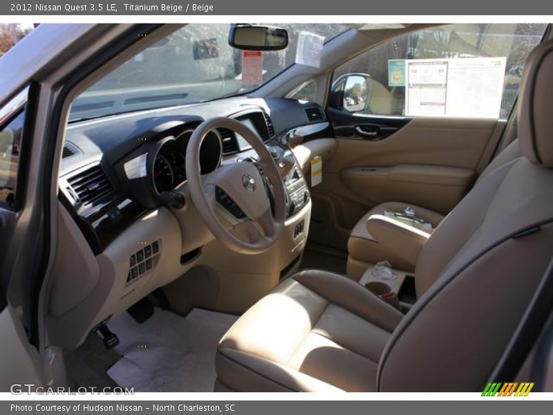 Titanium Beige / Beige 2012 Nissan Quest 3.5 LE