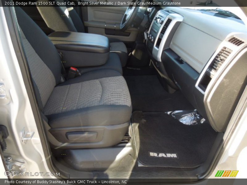 Bright Silver Metallic / Dark Slate Gray/Medium Graystone 2011 Dodge Ram 1500 SLT Quad Cab