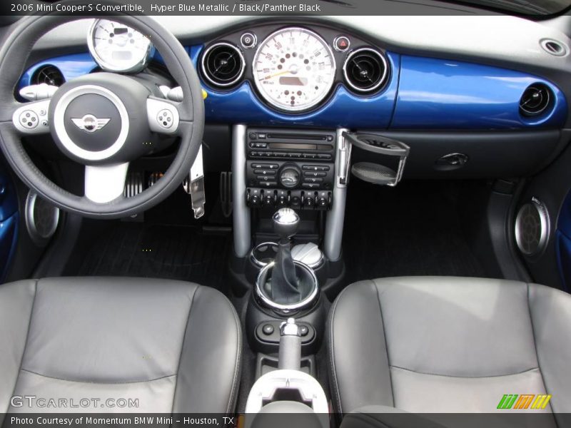 Hyper Blue Metallic / Black/Panther Black 2006 Mini Cooper S Convertible