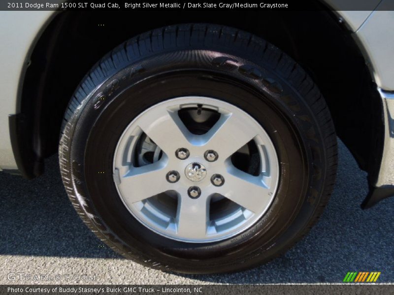 Bright Silver Metallic / Dark Slate Gray/Medium Graystone 2011 Dodge Ram 1500 SLT Quad Cab