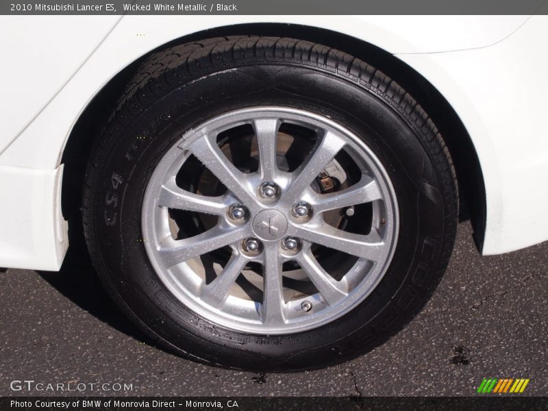 Wicked White Metallic / Black 2010 Mitsubishi Lancer ES