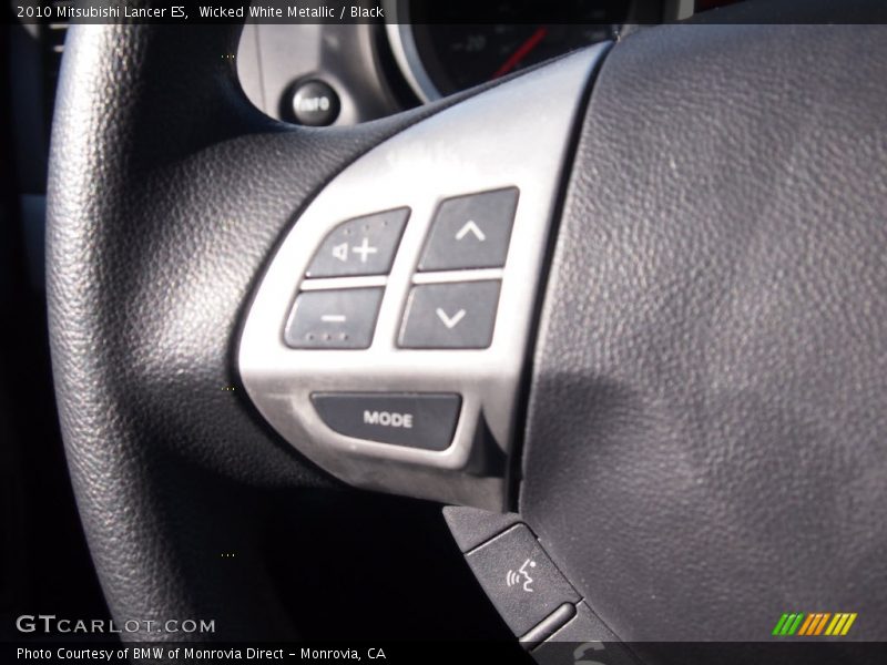 Wicked White Metallic / Black 2010 Mitsubishi Lancer ES