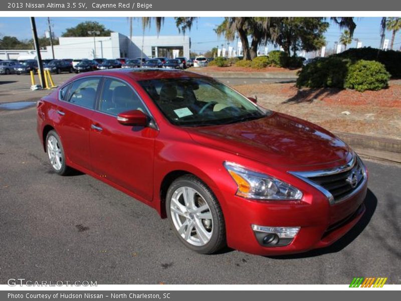 Cayenne Red / Beige 2013 Nissan Altima 3.5 SV