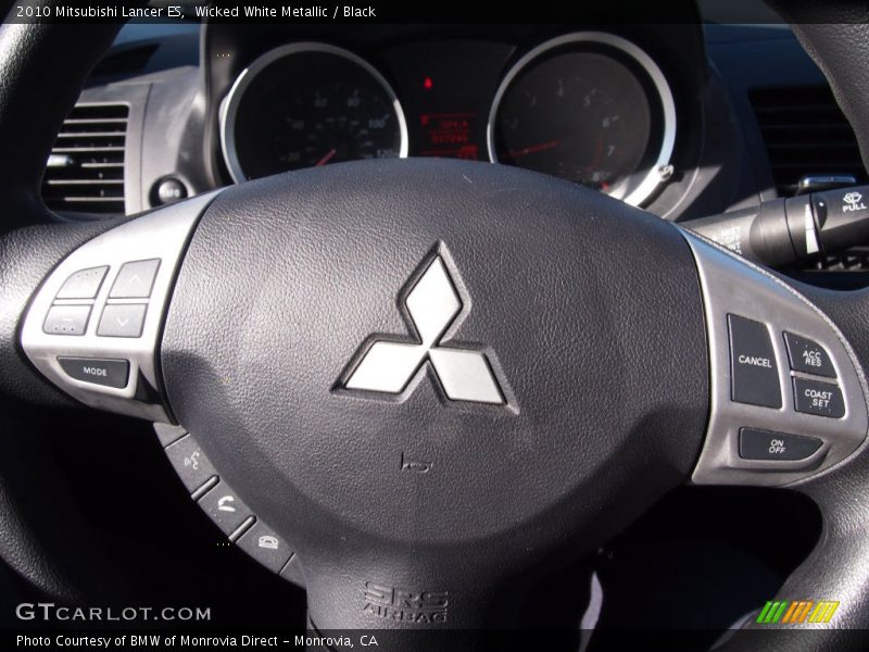 Wicked White Metallic / Black 2010 Mitsubishi Lancer ES