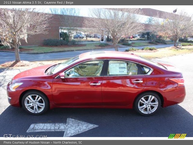 Cayenne Red / Beige 2013 Nissan Altima 3.5 SV
