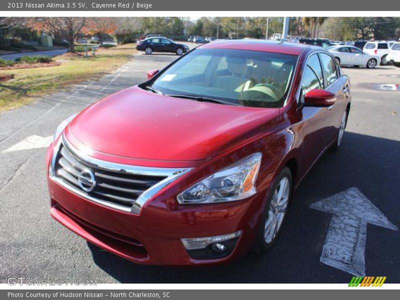 Cayenne Red / Beige 2013 Nissan Altima 3.5 SV