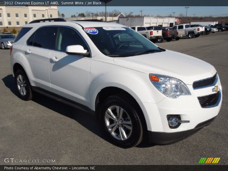 Summit White / Jet Black 2012 Chevrolet Equinox LT AWD