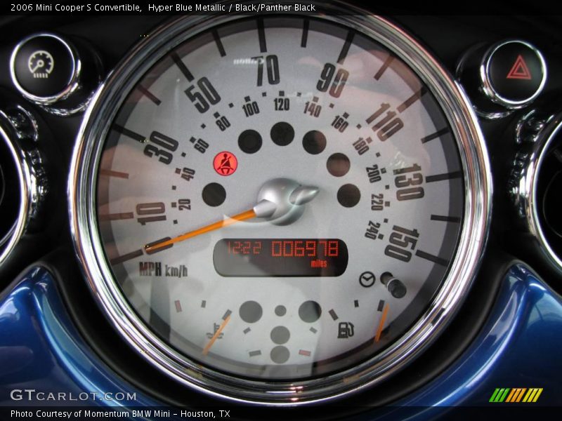 Hyper Blue Metallic / Black/Panther Black 2006 Mini Cooper S Convertible
