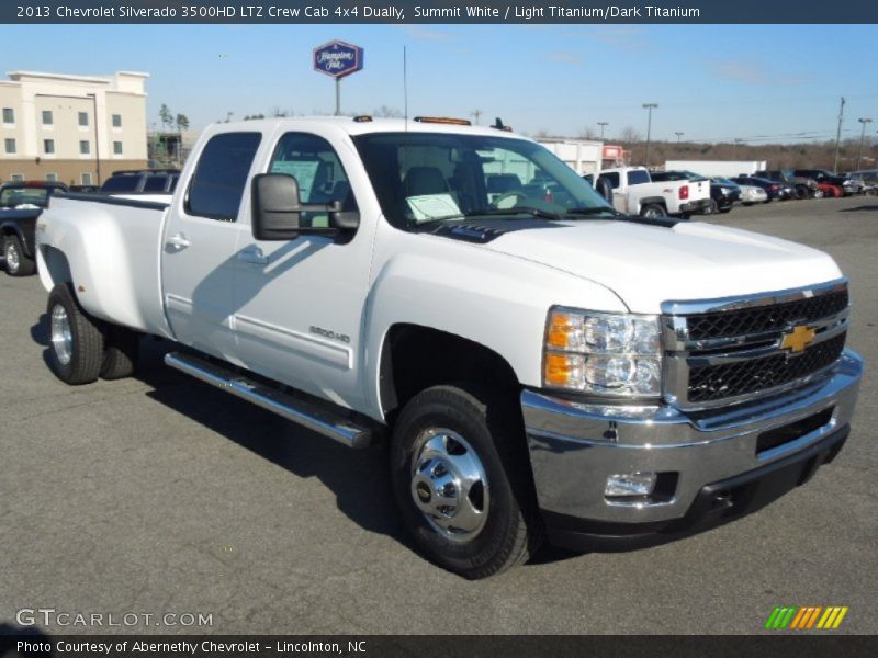Front 3/4 View of 2013 Silverado 3500HD LTZ Crew Cab 4x4 Dually