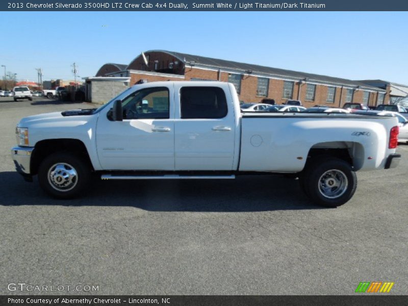 Summit White / Light Titanium/Dark Titanium 2013 Chevrolet Silverado 3500HD LTZ Crew Cab 4x4 Dually