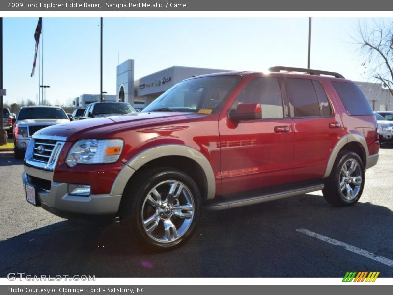 Sangria Red Metallic / Camel 2009 Ford Explorer Eddie Bauer