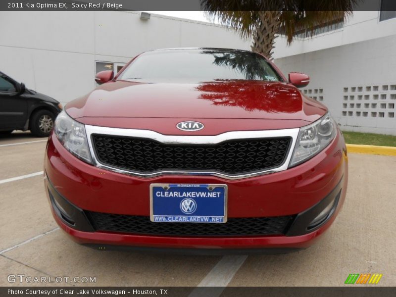 Spicy Red / Beige 2011 Kia Optima EX