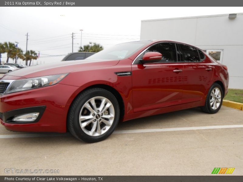 Spicy Red / Beige 2011 Kia Optima EX