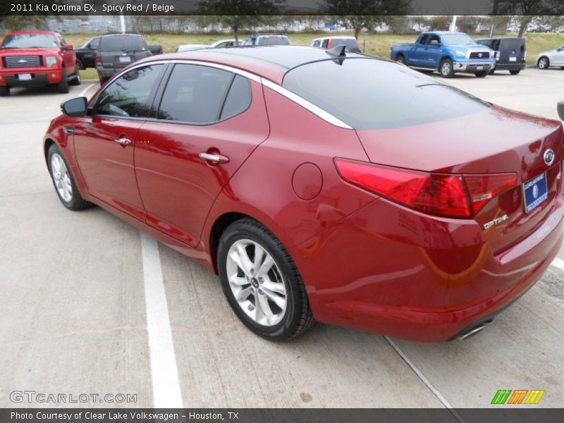 Spicy Red / Beige 2011 Kia Optima EX