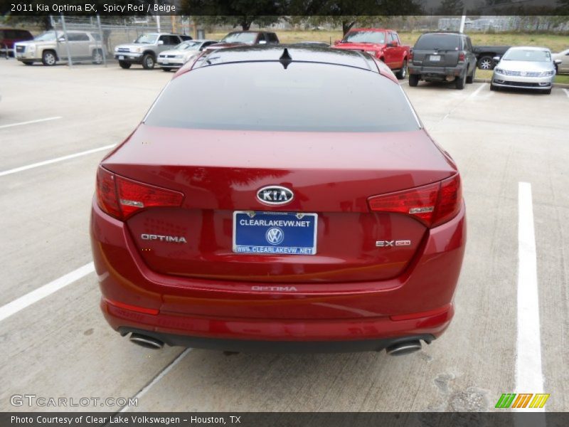 Spicy Red / Beige 2011 Kia Optima EX