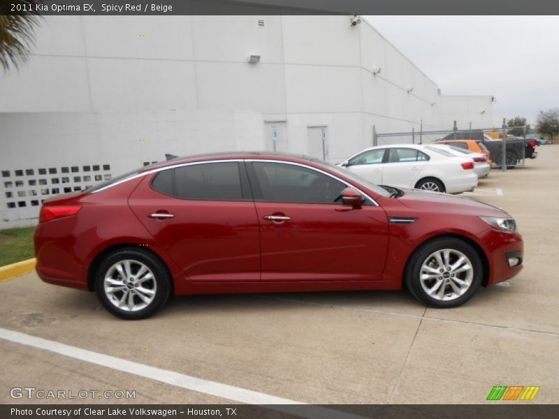 Spicy Red / Beige 2011 Kia Optima EX