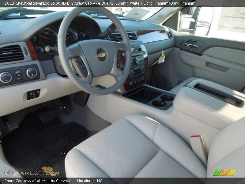 Light Titanium/Dark Titanium Interior - 2013 Silverado 3500HD LTZ Crew Cab 4x4 Dually 