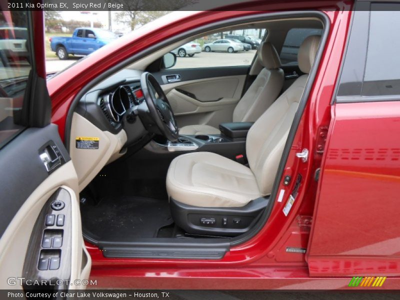 Spicy Red / Beige 2011 Kia Optima EX