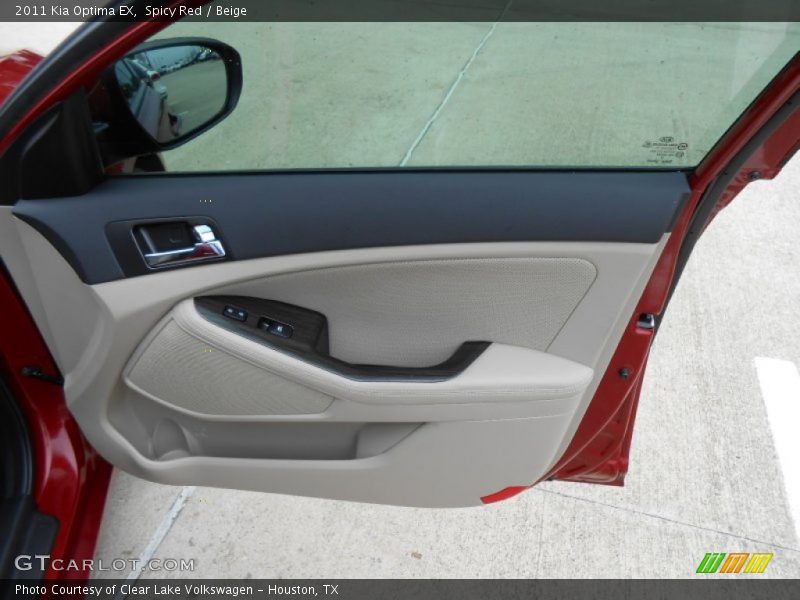 Spicy Red / Beige 2011 Kia Optima EX