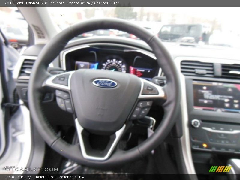 Oxford White / Charcoal Black 2013 Ford Fusion SE 2.0 EcoBoost