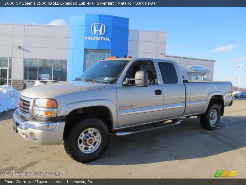 Silver Birch Metallic / Dark Pewter 2006 GMC Sierra 2500HD SLE Extended Cab 4x4