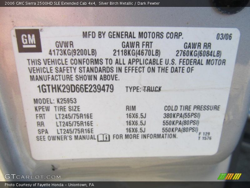 Silver Birch Metallic / Dark Pewter 2006 GMC Sierra 2500HD SLE Extended Cab 4x4